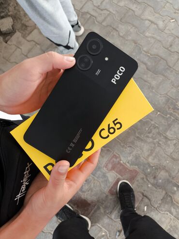 Техника жана электроника: Poco C65, Жаңы, 256 ГБ, түсү - Кара, 2 SIM