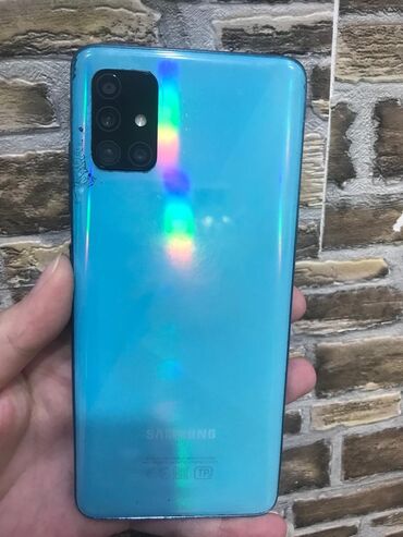 samsung 6: Samsung A51, 128 ГБ, цвет - Голубой, Сенсорный, Отпечаток пальца