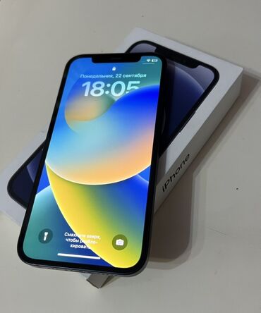айфон 12 обычный: IPhone 12, Б/у, 64 ГБ, Midnight, Коробка, 75 %