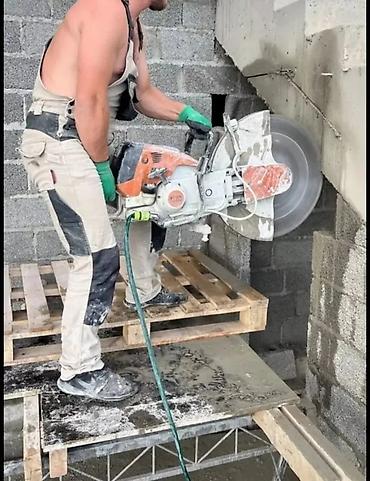 Beton işləri: Beton kəsimi və deşik açma xidməti - Armaturlu beton, beton divar — 8