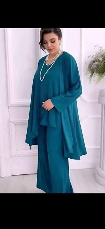 tunike bluze: Elegantni damski komplet – tunika + široke pantalone - Model — 2
