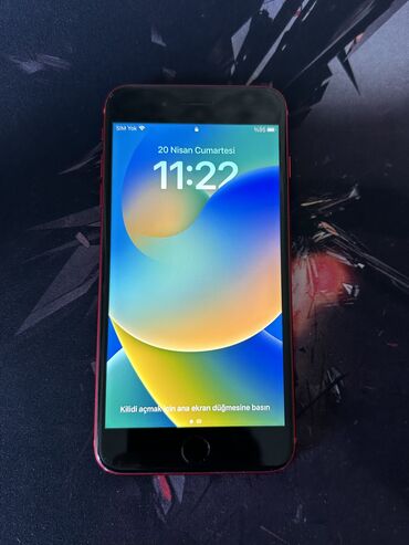 Apple iPhone: IPhone 8 Plus, 64 GB, Qırmızı, Barmaq izi, Simsiz şarj, Face ID