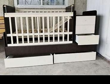 bunk bed: Детская кроватка-трансформер с комодом и выдвижными ящиками - — 1