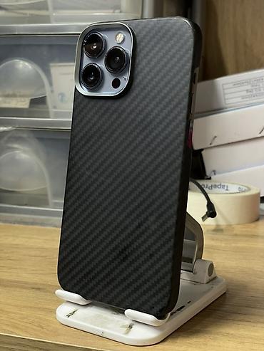 iphone hr: IPhone 13 Pro Max, Б/у, 256 ГБ, Серебристый, Защитное стекло, Чехол, 78 % — 1