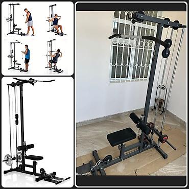 4 luk kabel: Çoxfunksiyalı ştanqlı-kabel trenajoru - Yuxarı və aşağı kabel — 1