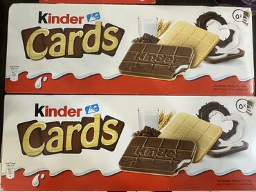 İçkilər: Kinder cards peçenye şokolad, kinder tronky