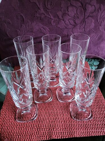Ostali antikviteti: Case kristal rucni rad za vino Italija 1950g+. Case komada 6 u — 10