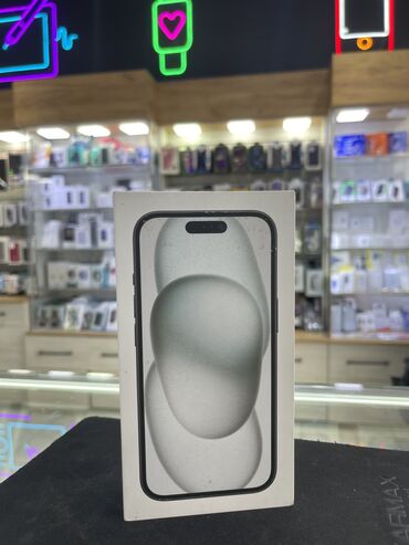 айфон 18: IPhone 15, Жаңы, 128 ГБ, Matte Space Gray, Кабель, Куту, Бөлүп төлөө менен, 100 %