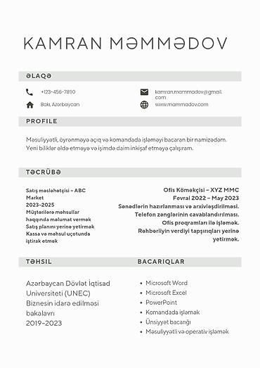 evde xesteye baxmaq: Cv-lərin Hazırlanması — 1