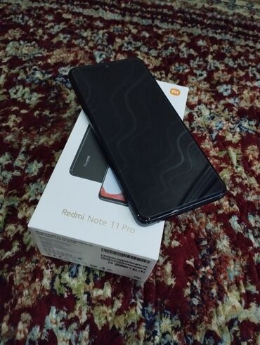 обмен тел: Xiaomi, Redmi Note 11 Pro, Б/у, 128 ГБ, цвет - Черный, 2 SIM
