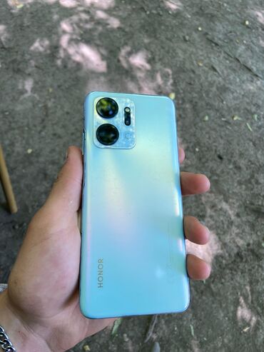 Çəngəllər: Honor X7a, 128 GB, rəng - Göy, Barmaq izi, Face ID