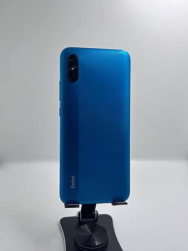 black sharp: Redmi, Redmi 9A, Б/у, 64 ГБ, цвет - Синий, 2 SIM — 2