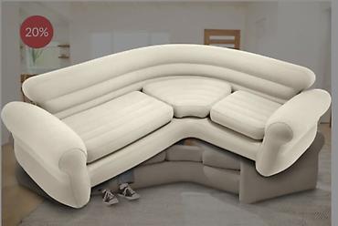 crna ugaona garnitura: Ugaona sofa na izvlačenje 257 cm x 203cm x 76cm Ova sofisticirana — 3