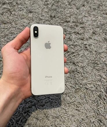 iphone x продажа: IPhone X, 256 GB, Ağ, Face ID