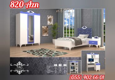 Uşaq və gənc otağı üçün dəstlər: Oğlan və qız üçün, Yeni, Təknəfərlik çarpayı, Dolab, Tumba -da lalafo.az — 54 Uşaq və gənc otağı üçün dəstlər: Oğlan və qız üçün, Yeni, Təknəfərlik çarpayı, Dolab, Tumba — 54