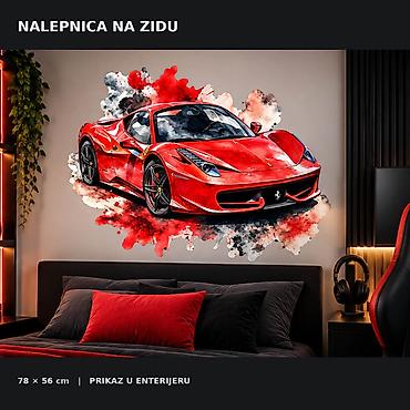 lil solid 2.0 wit lampje: Ferrari 458 Italia Zidna Nalepnica 78x56 cm - 2892 Ferrari 458 Italia — 1
