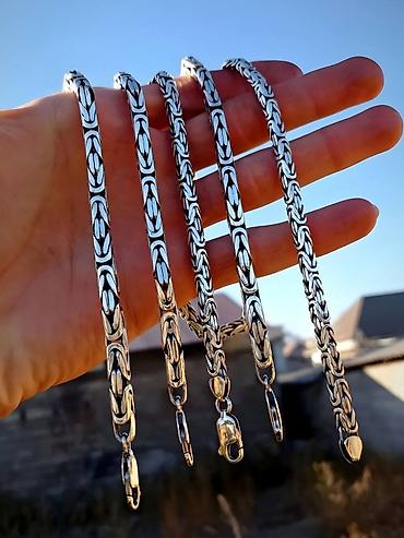 Серебряные цепочки: Классический Бисмарк 150 гр 60 см Ювелирные — 8