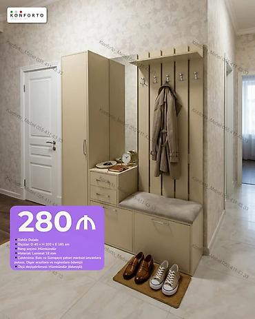 Dəhliz dolabı – çoxfunksiyalı dəst – Ölçü: D 40 × H 200 × E 160 sm