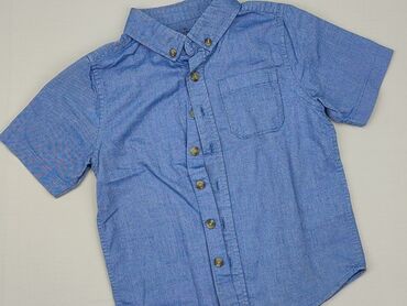 bluza z koszula: Shirt 4-5 years, condition - Very good, pattern - Monochromatic, color - Blue