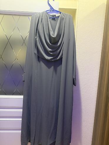ziyafet donu type 0 per page 99: Boz rəngli uzun don - Model: drapeli “cowl” yaxalı, axıcı kəsim - — 3