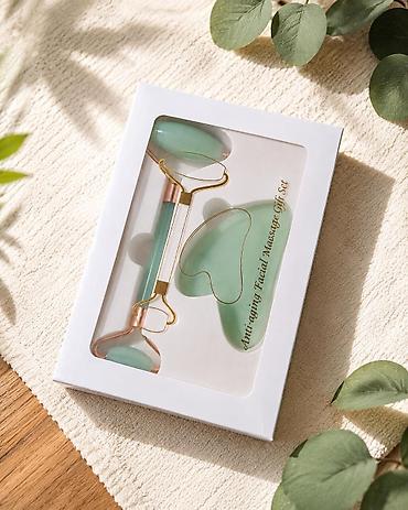 💎 Нефритовый роллер + Гуаша — Anti-aging Facial Massage Gift Set ✅