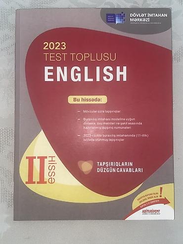 kitab çapı: İngilis dili Testlər 11-ci sinif, DİM, 2-ci hissə, 2023 il — 1