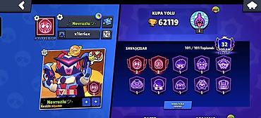 Qızıl alışı: Brawl Stars hesabı satılır 62 K kupa - 101 — 1