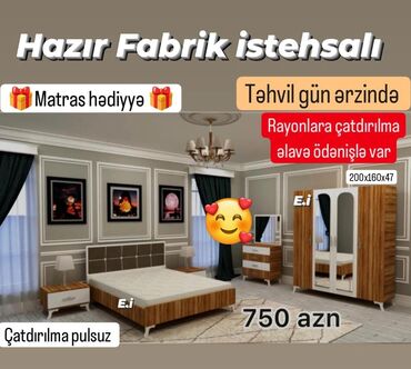 Yataq otağı dəstləri: Çatdırılma pulsuz matras 🎁