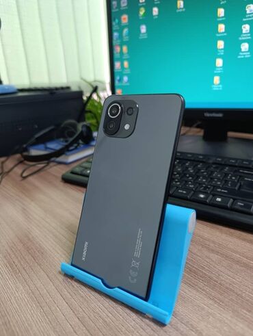 телефоны xiaomi 11: Xiaomi, Mi 11 Lite, Колдонулган, 128 ГБ, түсү - Кара, 2 SIM