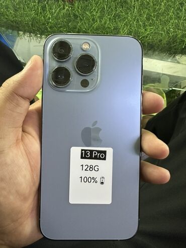 купить телефон cdma: IPhone 13 Pro, Колдонулган, 128 ГБ, Sierra Blue