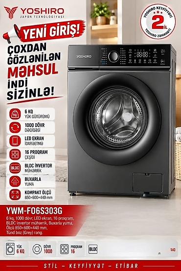 Elektronika: YOSHIRO YWM-F06S303G paltaryuyan maşın - Yük götürümü: 6 kq - Sürət — 1