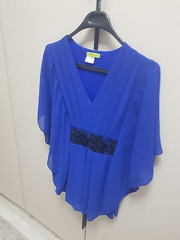 light blue: Блузка, Однотонный, Прозрачная модель — 2