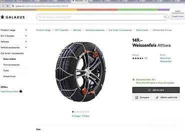Auto oprema: Snezni lanci Weissenfels Clack&Go ATTIWA – 9 mm - Samozatezajući — 9