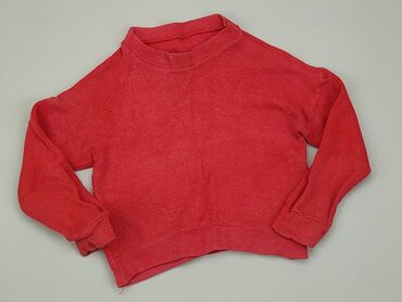 czerwona bluzka z bufiastymi rękawami: Bluza, 0-3 m, stan - Zadowalający