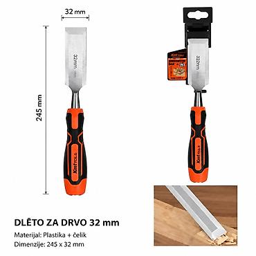 KMT drvena drška – dleto za drvo 32 mm - Namena: precizno rezbarenje