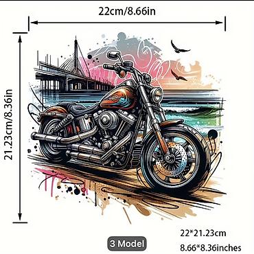 matsq: Motorcycle qrafik çaplı termal köçürmə aplikasiyası (T‑shirt/sviter — 1