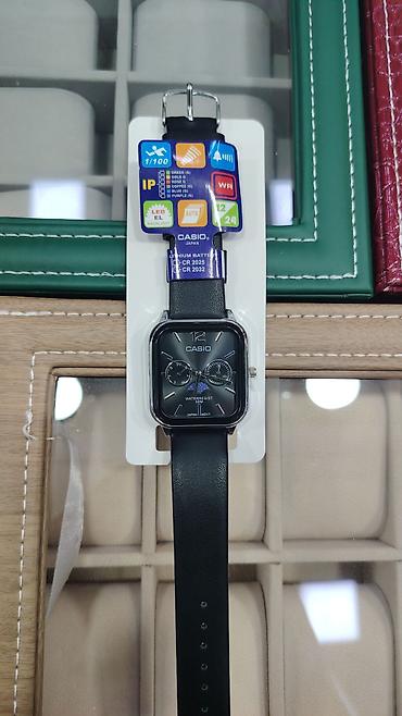 apple kemer: CASIO kvadrat korpuslu kişi/qadın qol saatı - Brend: Casio (Japan — 3