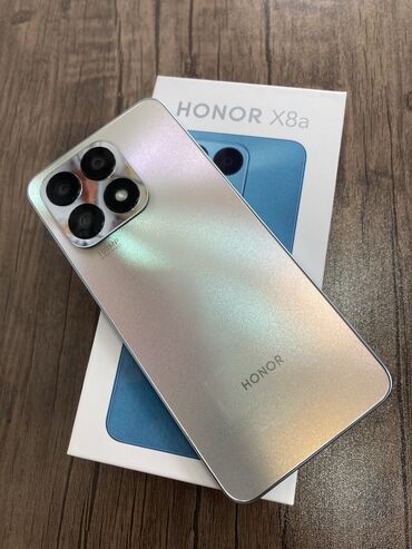 honor 8 lite qiymeti: Honor X8a, 128 GB, rəng - Gümüşü, Barmaq izi, İki sim kartlı, Face ID