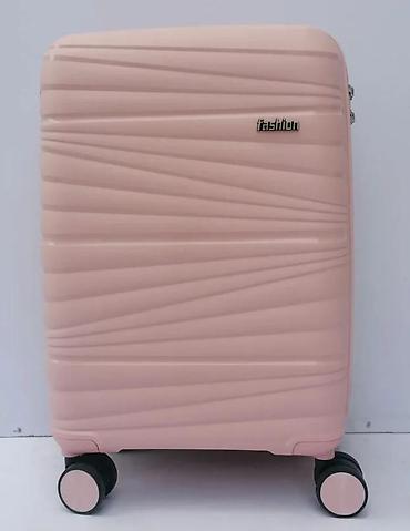 Putni koferi i torbe: Tvrdi kofer na točkiće – roze - Materijal: tvrda plastika (ABS/PC — 1