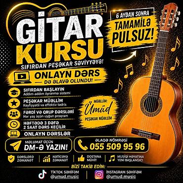 çin dili kursu: Gitar kursu – sifirdan peşəkar səviyyəyə! - Onlayn dərslər də əlavə — 1