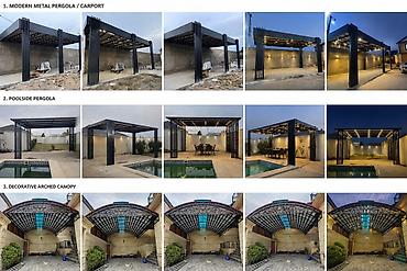 quru: Müasir metal pergola və dekorativ örtüklər - Müasir metal — 1