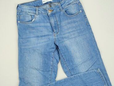 jeansy high waist sinsay: Spodnie jeansowe, Zara, 12 lat, 152, stan - Dobry