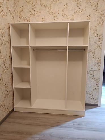 Yeni, 4 qapılı, Güzgülü, Ağ, Açılan, Düz dolab — 3