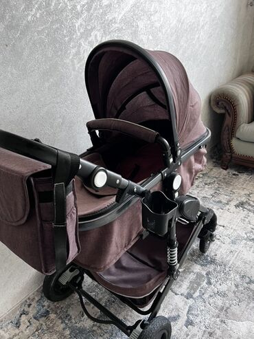 Коляски: Коляска, цвет - Коричневый, Б/у — 8