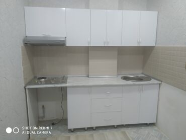 Sifarişlə mətbəx mebeli: Sifarişlə mətbəx dəsti, Özü çəkən petlələr, Mat laminat, Kredit yoxdur, Pulsuz çatdırılma — 12