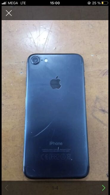 зарядные устройства для телефонов 0 7 а: IPhone 7, Колдонулган, 128 ГБ, Кара, Заряддоочу түзүлүш, Каптама, Кабель, 100 %