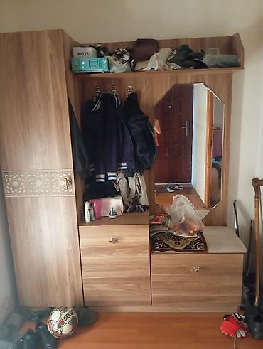 skaflar: Dəhliz üçün çoxfunksiyalı giriş mebeli dəsti - Material: ağac naxışlı — 1