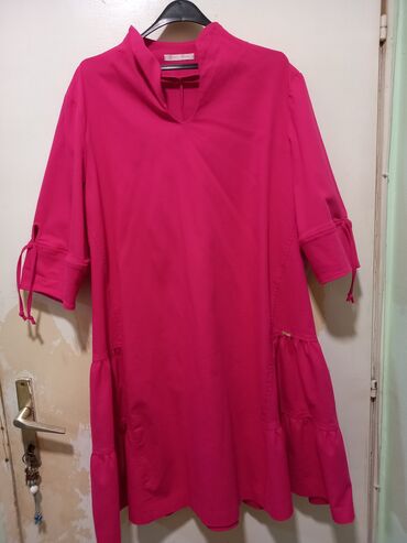 haljine sa dubokim šlicem: PS Fashion XL (EU 42), color - Pink, Evening, Short sleeves
