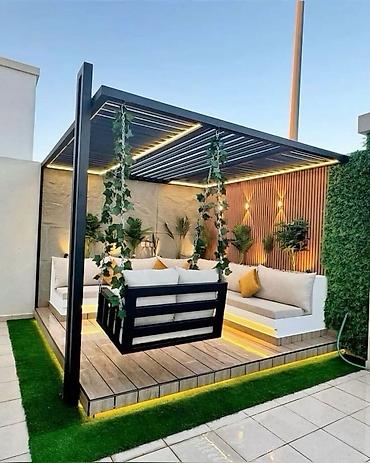 bağ ucun yelləncək: Müasir bağ/pergola-lounge konstruksiyası – layihə və quraşdırma — 4