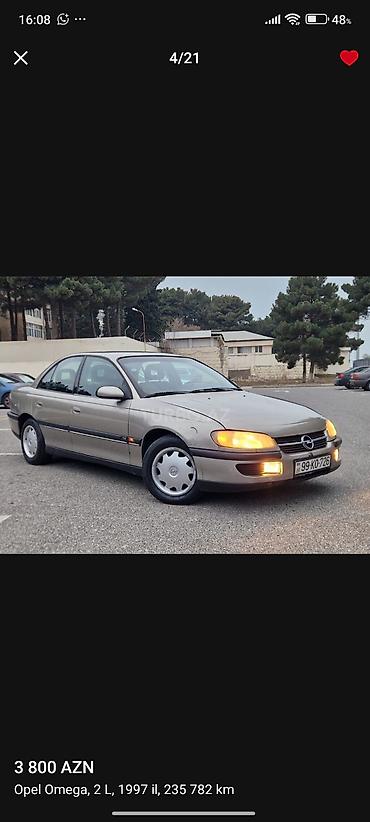 Opel: Opel Omega: 2 l | 1996 il 4190000 km Sedan -da lalafo.az — 7 Opel: Opel Omega: 2 l | 1996 il 4190000 km Sedan — 7